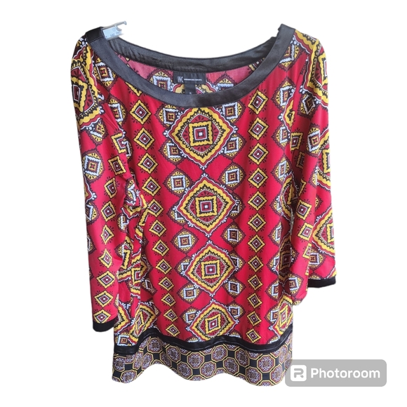 INC size XLarge women blouse, multi color, - Picture 1 of 3
